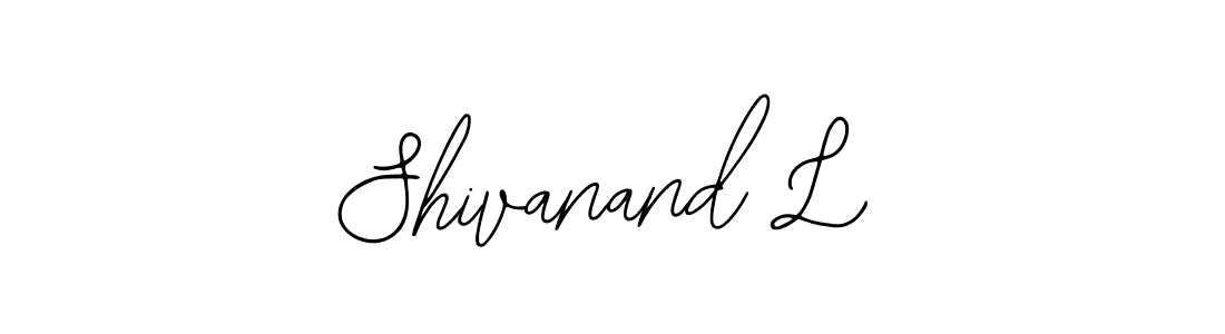 How to make Shivanand L name signature. Use Bearetta-2O07w style for creating short signs online. This is the latest handwritten sign. Shivanand L signature style 12 images and pictures png