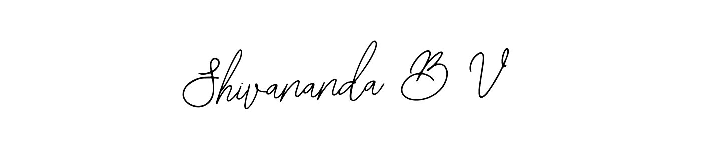 How to make Shivananda B V name signature. Use Bearetta-2O07w style for creating short signs online. This is the latest handwritten sign. Shivananda B V signature style 12 images and pictures png
