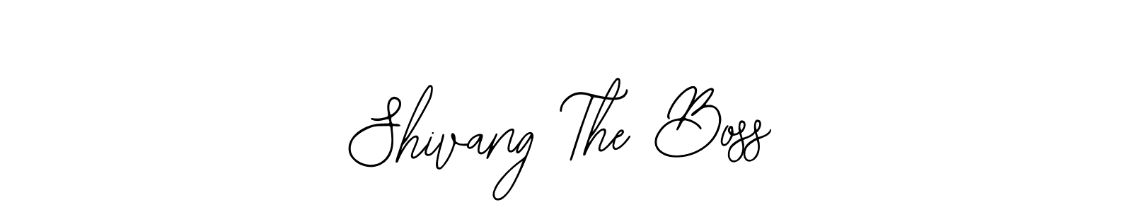 You should practise on your own different ways (Bearetta-2O07w) to write your name (Shivang The Boss) in signature. don't let someone else do it for you. Shivang The Boss signature style 12 images and pictures png