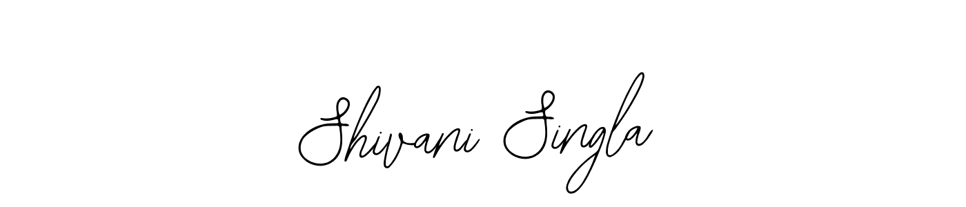 You should practise on your own different ways (Bearetta-2O07w) to write your name (Shivani Singla) in signature. don't let someone else do it for you. Shivani Singla signature style 12 images and pictures png