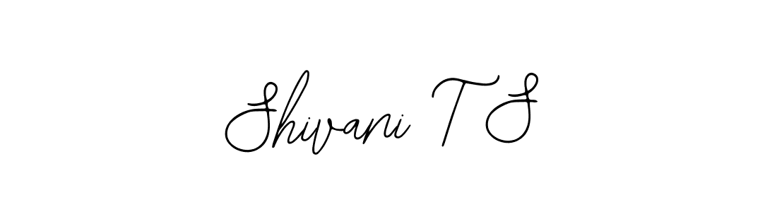 Also You can easily find your signature by using the search form. We will create Shivani T S name handwritten signature images for you free of cost using Bearetta-2O07w sign style. Shivani T S signature style 12 images and pictures png