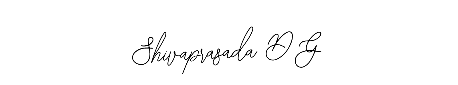 You should practise on your own different ways (Bearetta-2O07w) to write your name (Shivaprasada D G) in signature. don't let someone else do it for you. Shivaprasada D G signature style 12 images and pictures png