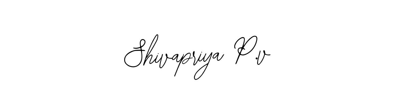 Also You can easily find your signature by using the search form. We will create Shivapriya P.v name handwritten signature images for you free of cost using Bearetta-2O07w sign style. Shivapriya P.v signature style 12 images and pictures png