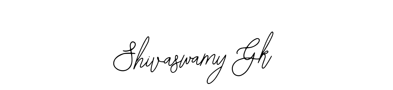 The best way (Bearetta-2O07w) to make a short signature is to pick only two or three words in your name. The name Shivaswamy Gk include a total of six letters. For converting this name. Shivaswamy Gk signature style 12 images and pictures png