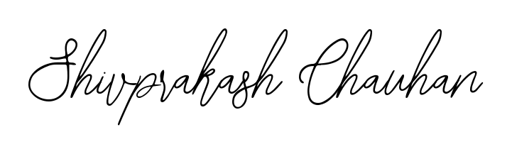Try this chic Shivprakash Chauhan handwritten sign style. Using Bearetta-2O07w font elements, it gives your name a sleek, memorable identity. Shivprakash Chauhan signature style 12 images and pictures png
