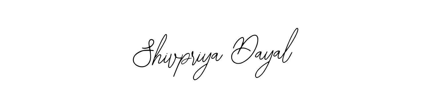 How to make Shivpriya Dayal signature? Bearetta-2O07w is a professional autograph style. Create handwritten signature for Shivpriya Dayal name. Shivpriya Dayal signature style 12 images and pictures png
