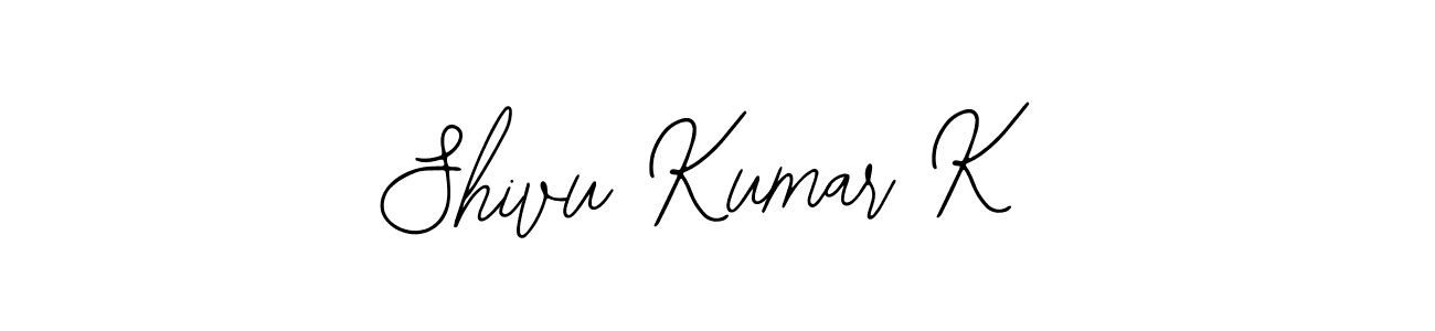 You should practise on your own different ways (Bearetta-2O07w) to write your name (Shivu Kumar K) in signature. don't let someone else do it for you. Shivu Kumar K signature style 12 images and pictures png