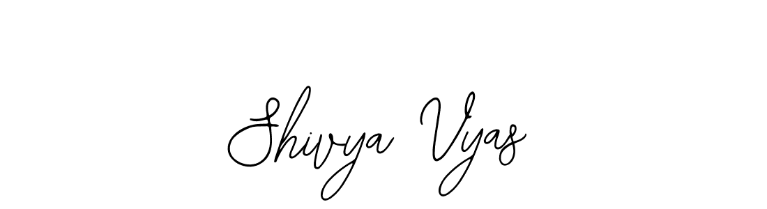 You should practise on your own different ways (Bearetta-2O07w) to write your name (Shivya Vyas) in signature. don't let someone else do it for you. Shivya Vyas signature style 12 images and pictures png