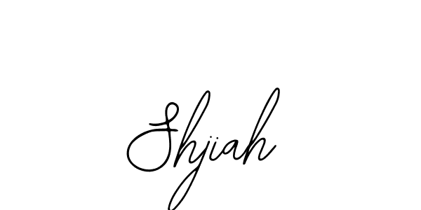 Use a signature maker to create a handwritten signature online. With this signature software, you can design (Bearetta-2O07w) your own signature for name Shjiah. Shjiah signature style 12 images and pictures png