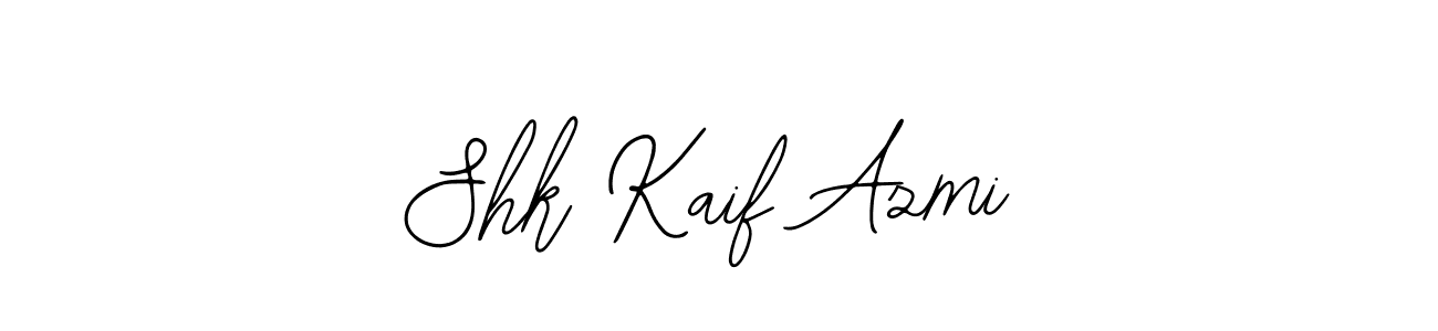 Also You can easily find your signature by using the search form. We will create Shk Kaif Azmi name handwritten signature images for you free of cost using Bearetta-2O07w sign style. Shk Kaif Azmi signature style 12 images and pictures png