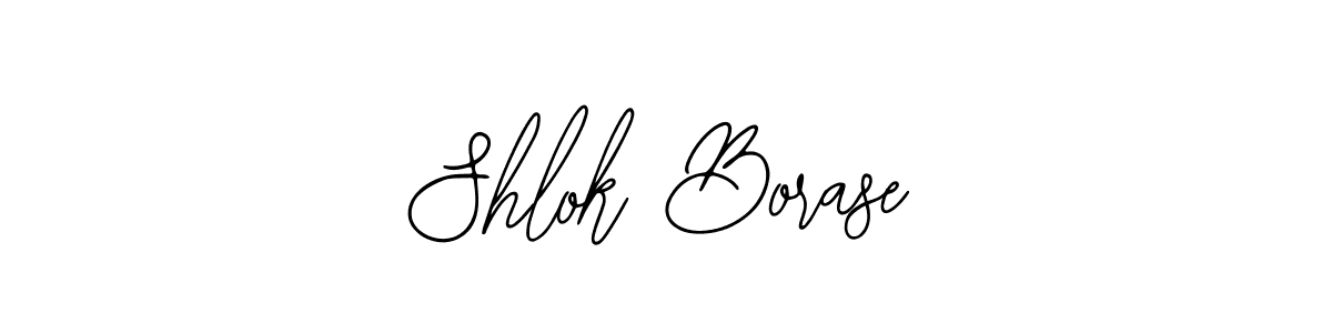 How to make Shlok Borase name signature. Use Bearetta-2O07w style for creating short signs online. This is the latest handwritten sign. Shlok Borase signature style 12 images and pictures png