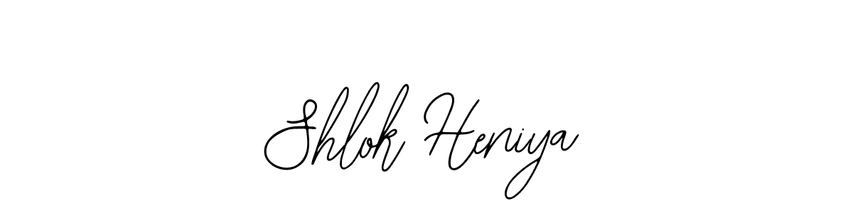 if you are searching for the best signature style for your name Shlok Heniya. so please give up your signature search. here we have designed multiple signature styles  using Bearetta-2O07w. Shlok Heniya signature style 12 images and pictures png