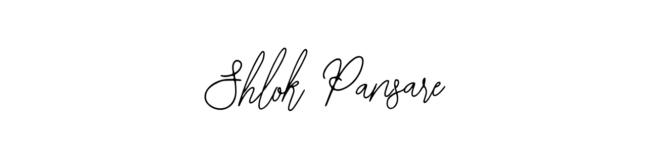 Create a beautiful signature design for name Shlok Pansare. With this signature (Bearetta-2O07w) fonts, you can make a handwritten signature for free. Shlok Pansare signature style 12 images and pictures png