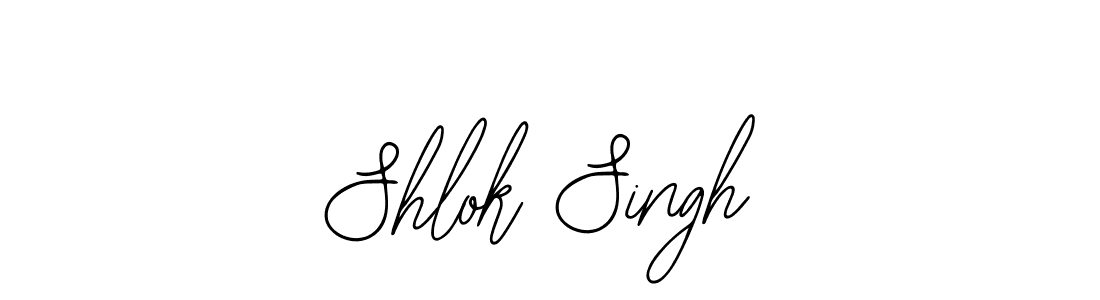 You should practise on your own different ways (Bearetta-2O07w) to write your name (Shlok Singh) in signature. don't let someone else do it for you. Shlok Singh signature style 12 images and pictures png