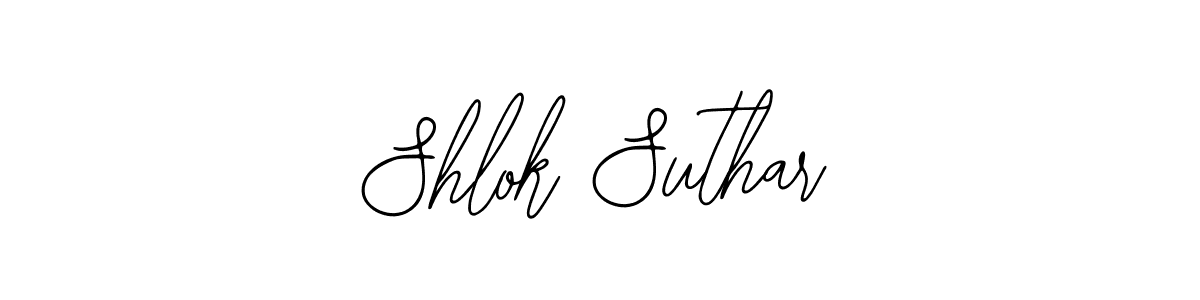 Create a beautiful signature design for name Shlok Suthar. With this signature (Bearetta-2O07w) fonts, you can make a handwritten signature for free. Shlok Suthar signature style 12 images and pictures png