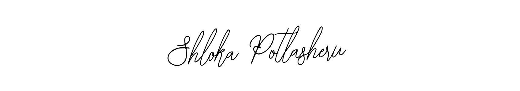 The best way (Bearetta-2O07w) to make a short signature is to pick only two or three words in your name. The name Shloka Potlasheru include a total of six letters. For converting this name. Shloka Potlasheru signature style 12 images and pictures png