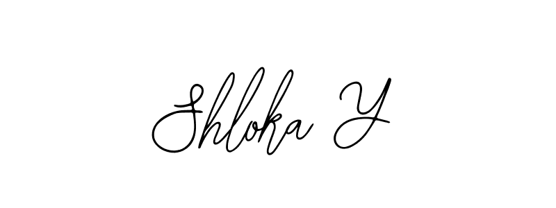 The best way (Bearetta-2O07w) to make a short signature is to pick only two or three words in your name. The name Shloka Y include a total of six letters. For converting this name. Shloka Y signature style 12 images and pictures png