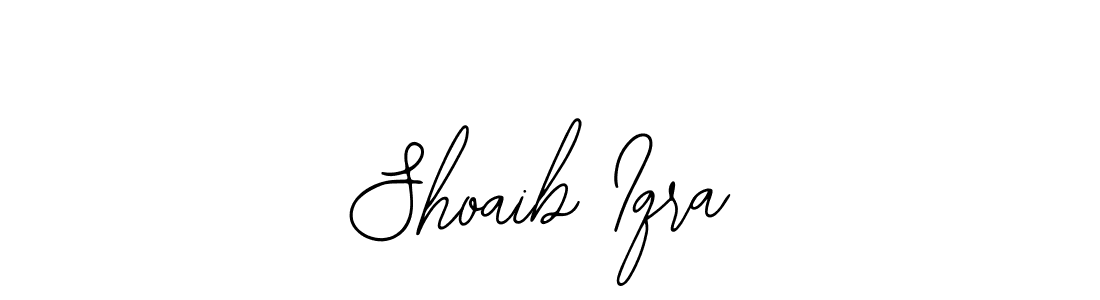 How to make Shoaib Iqra name signature. Use Bearetta-2O07w style for creating short signs online. This is the latest handwritten sign. Shoaib Iqra signature style 12 images and pictures png