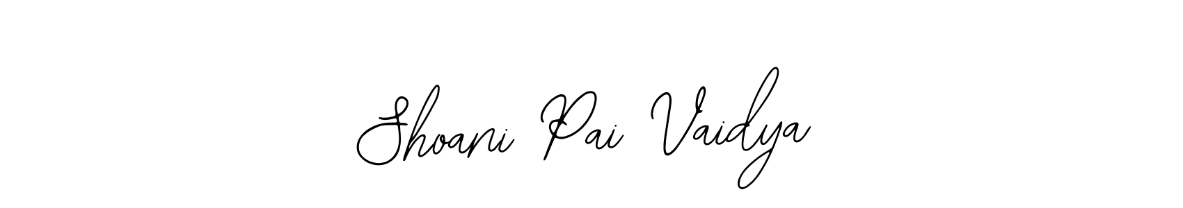 The best way (Bearetta-2O07w) to make a short signature is to pick only two or three words in your name. The name Shoani Pai Vaidya include a total of six letters. For converting this name. Shoani Pai Vaidya signature style 12 images and pictures png