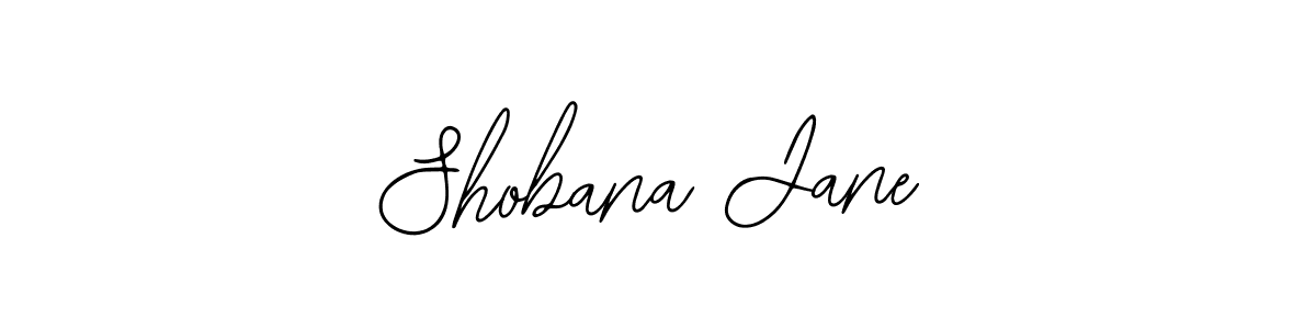 You should practise on your own different ways (Bearetta-2O07w) to write your name (Shobana Jane) in signature. don't let someone else do it for you. Shobana Jane signature style 12 images and pictures png