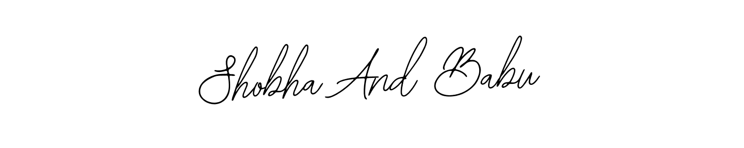 Design your own signature with our free online signature maker. With this signature software, you can create a handwritten (Bearetta-2O07w) signature for name Shobha And Babu. Shobha And Babu signature style 12 images and pictures png