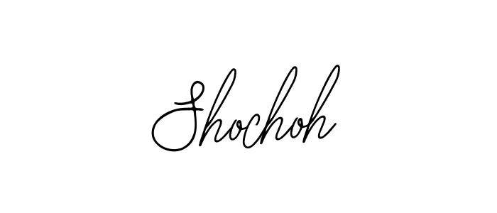 The best way (Bearetta-2O07w) to make a short signature is to pick only two or three words in your name. The name Shochoh include a total of six letters. For converting this name. Shochoh signature style 12 images and pictures png