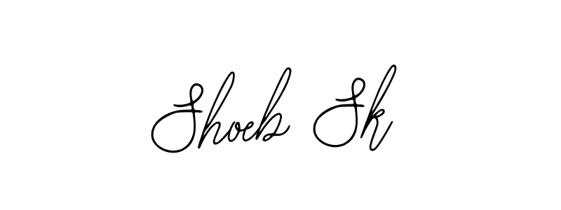 You should practise on your own different ways (Bearetta-2O07w) to write your name (Shoeb Sk) in signature. don't let someone else do it for you. Shoeb Sk signature style 12 images and pictures png