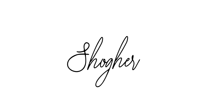 Design your own signature with our free online signature maker. With this signature software, you can create a handwritten (Bearetta-2O07w) signature for name Shogher. Shogher signature style 12 images and pictures png