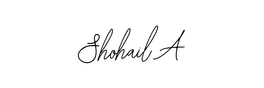 if you are searching for the best signature style for your name Shohail A. so please give up your signature search. here we have designed multiple signature styles  using Bearetta-2O07w. Shohail A signature style 12 images and pictures png