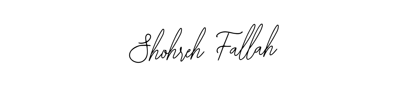 Design your own signature with our free online signature maker. With this signature software, you can create a handwritten (Bearetta-2O07w) signature for name Shohreh Fallah. Shohreh Fallah signature style 12 images and pictures png
