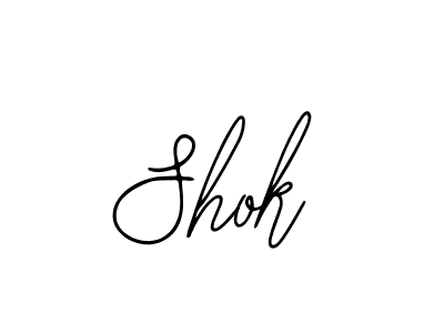 How to make Shok name signature. Use Bearetta-2O07w style for creating short signs online. This is the latest handwritten sign. Shok signature style 12 images and pictures png