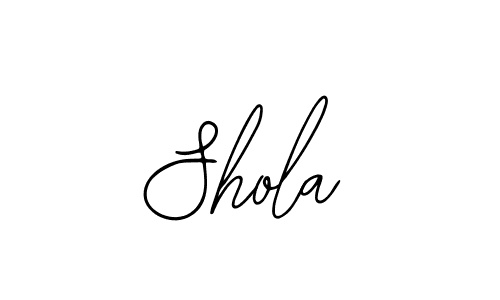 Design your own signature with our free online signature maker. With this signature software, you can create a handwritten (Bearetta-2O07w) signature for name Shola. Shola signature style 12 images and pictures png