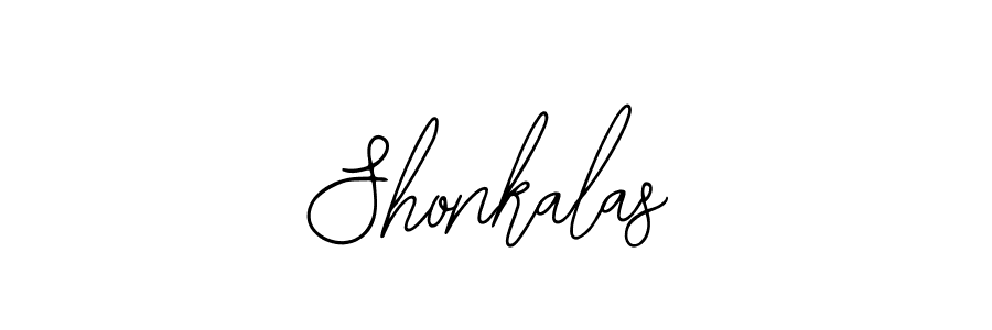 You should practise on your own different ways (Bearetta-2O07w) to write your name (Shonkalas) in signature. don't let someone else do it for you. Shonkalas signature style 12 images and pictures png