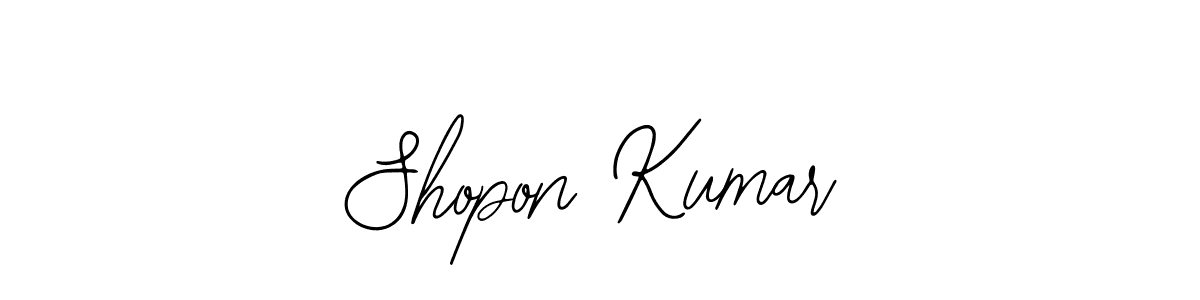 How to make Shopon Kumar name signature. Use Bearetta-2O07w style for creating short signs online. This is the latest handwritten sign. Shopon Kumar signature style 12 images and pictures png