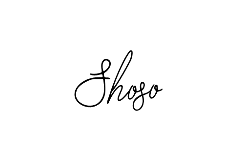 Design your own signature with our free online signature maker. With this signature software, you can create a handwritten (Bearetta-2O07w) signature for name Shoso. Shoso signature style 12 images and pictures png