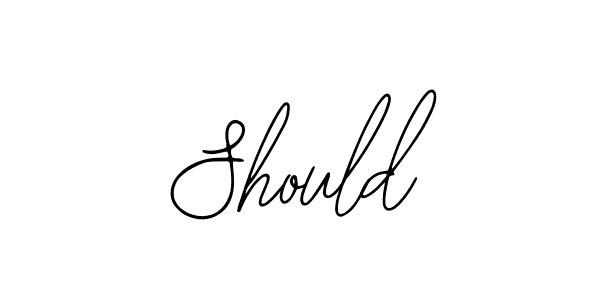 How to make Should name signature. Use Bearetta-2O07w style for creating short signs online. This is the latest handwritten sign. Should signature style 12 images and pictures png