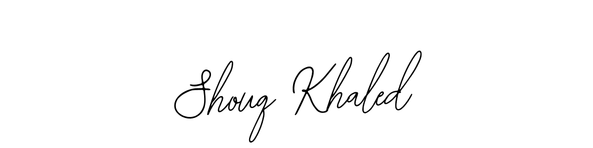 How to make Shouq Khaled name signature. Use Bearetta-2O07w style for creating short signs online. This is the latest handwritten sign. Shouq Khaled signature style 12 images and pictures png