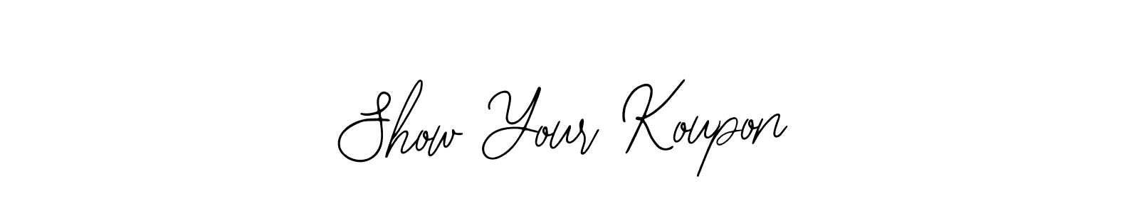 Design your own signature with our free online signature maker. With this signature software, you can create a handwritten (Bearetta-2O07w) signature for name Show Your Koupon. Show Your Koupon signature style 12 images and pictures png