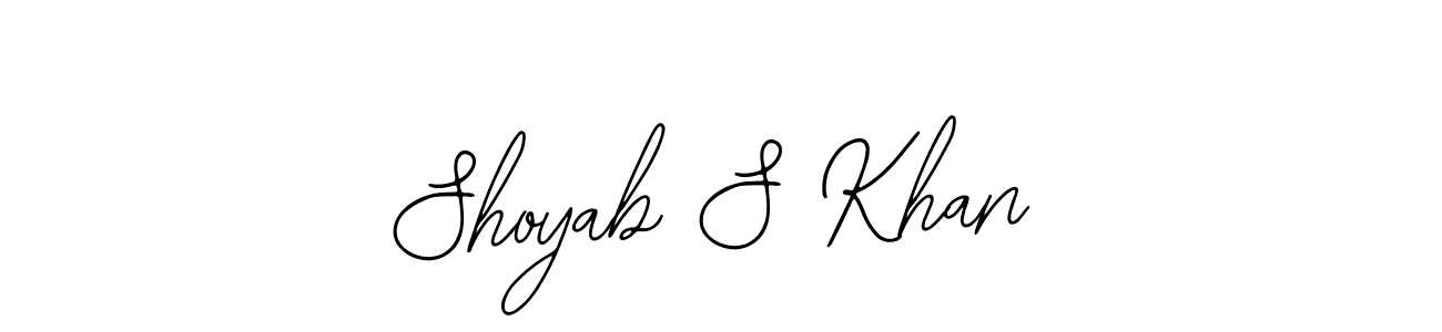 Also You can easily find your signature by using the search form. We will create Shoyab S Khan name handwritten signature images for you free of cost using Bearetta-2O07w sign style. Shoyab S Khan signature style 12 images and pictures png