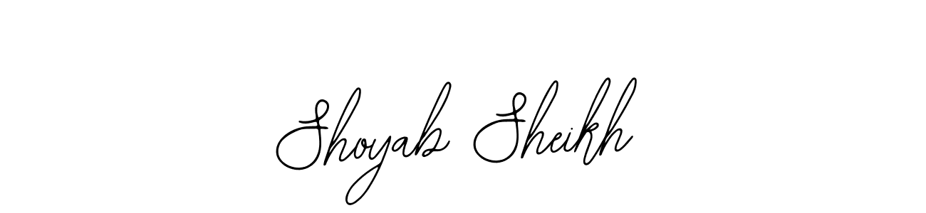 Use a signature maker to create a handwritten signature online. With this signature software, you can design (Bearetta-2O07w) your own signature for name Shoyab Sheikh. Shoyab Sheikh signature style 12 images and pictures png