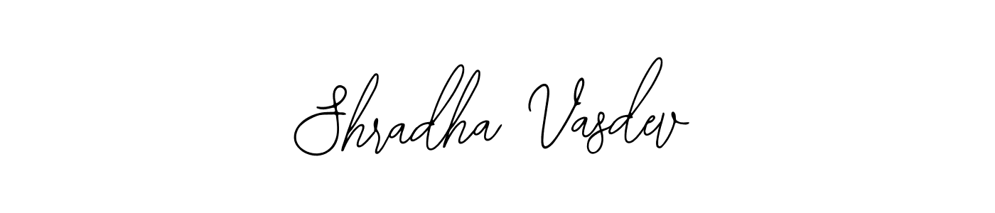 How to make Shradha Vasdev name signature. Use Bearetta-2O07w style for creating short signs online. This is the latest handwritten sign. Shradha Vasdev signature style 12 images and pictures png