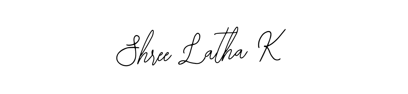 Use a signature maker to create a handwritten signature online. With this signature software, you can design (Bearetta-2O07w) your own signature for name Shree Latha K. Shree Latha K signature style 12 images and pictures png