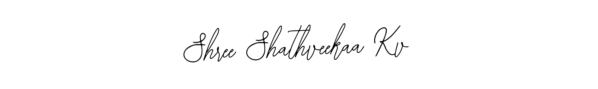 Design your own signature with our free online signature maker. With this signature software, you can create a handwritten (Bearetta-2O07w) signature for name Shree Shathveekaa Kv. Shree Shathveekaa Kv signature style 12 images and pictures png