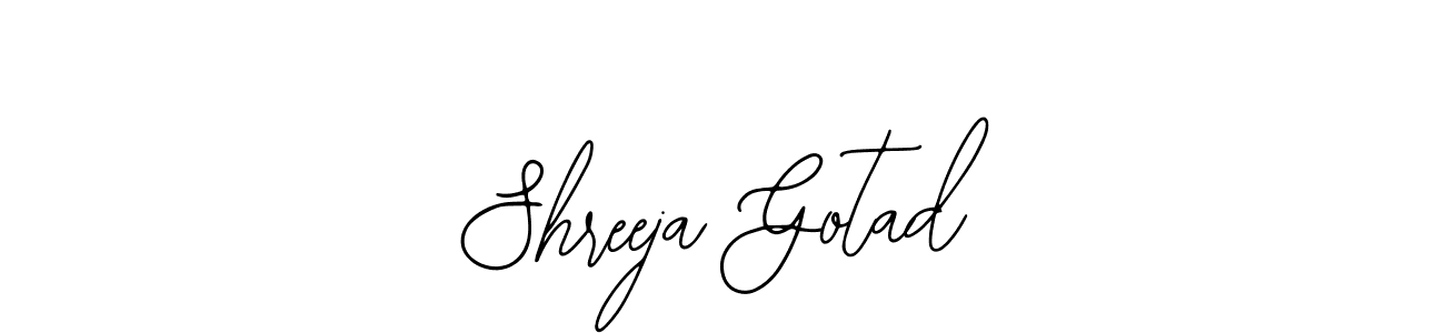 How to make Shreeja Gotad name signature. Use Bearetta-2O07w style for creating short signs online. This is the latest handwritten sign. Shreeja Gotad signature style 12 images and pictures png