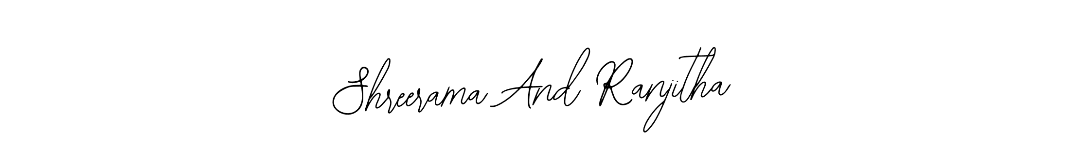 Use a signature maker to create a handwritten signature online. With this signature software, you can design (Bearetta-2O07w) your own signature for name Shreerama And Ranjitha. Shreerama And Ranjitha signature style 12 images and pictures png