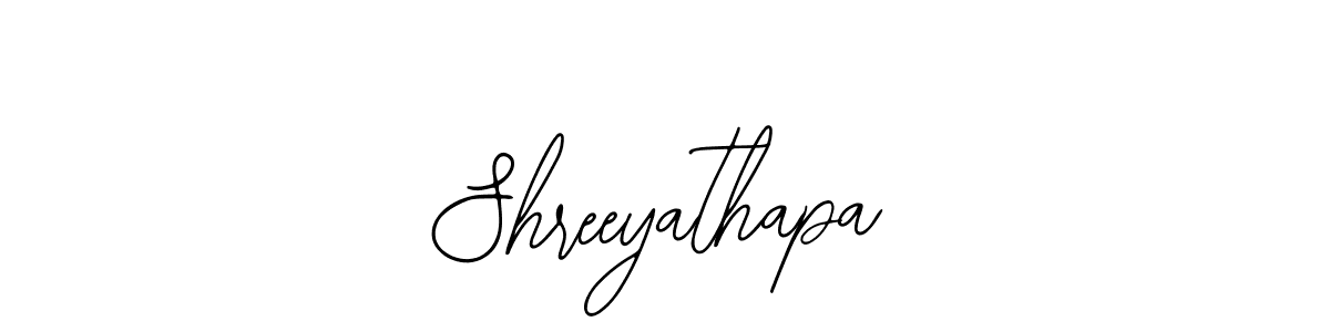 You should practise on your own different ways (Bearetta-2O07w) to write your name (Shreeyathapa) in signature. don't let someone else do it for you. Shreeyathapa signature style 12 images and pictures png