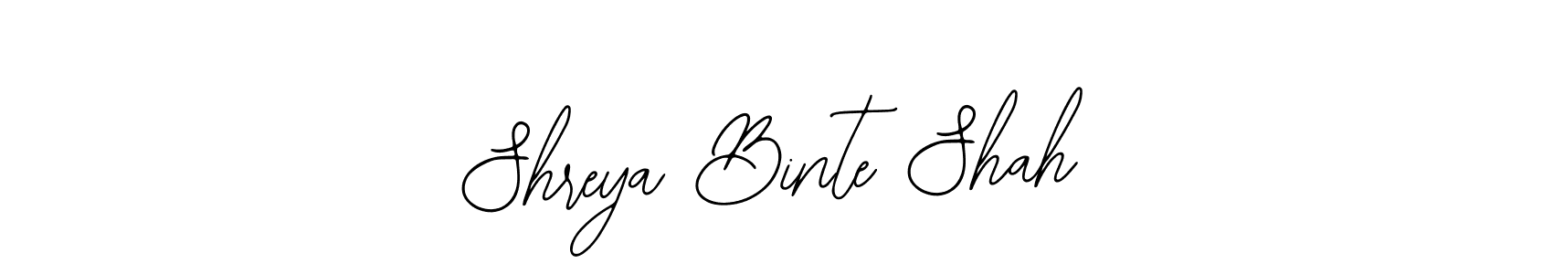 Make a beautiful signature design for name Shreya Binte Shah. With this signature (Bearetta-2O07w) style, you can create a handwritten signature for free. Shreya Binte Shah signature style 12 images and pictures png