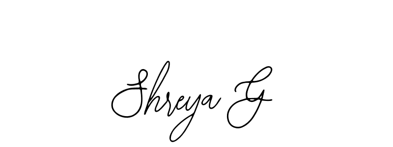 Also You can easily find your signature by using the search form. We will create Shreya G name handwritten signature images for you free of cost using Bearetta-2O07w sign style. Shreya G signature style 12 images and pictures png