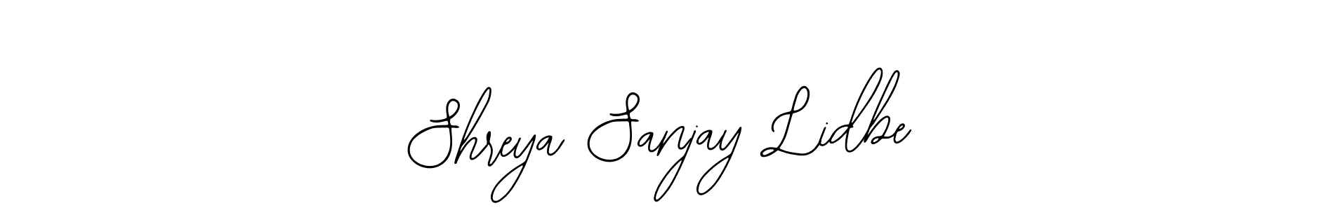 The best way (Bearetta-2O07w) to make a short signature is to pick only two or three words in your name. The name Shreya Sanjay Lidbe include a total of six letters. For converting this name. Shreya Sanjay Lidbe signature style 12 images and pictures png