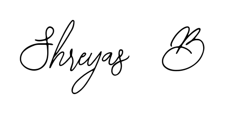 Make a beautiful signature design for name Shreyas  B. Use this online signature maker to create a handwritten signature for free. Shreyas  B signature style 12 images and pictures png